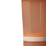 Cobalt blue ProStak shaker with storage for pills, supplements, protein, and more. | Color#Peach