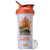 White Light Side ProSeries odor-resistant shaker bottle Luke Skywalker and R2-D2. | Color#Light Side