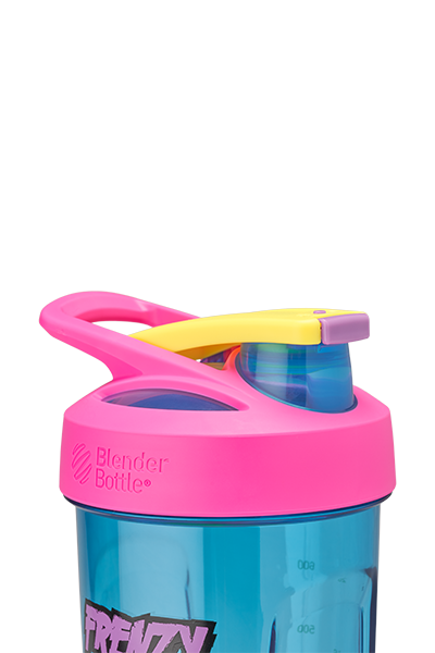 Shark lid in pink with locking flip cap. | Color#Frenzy Mode