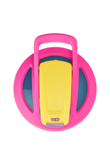 Pink and yellow Shark lid with flip-cap and locking lid. | Color#Frenzy Mode